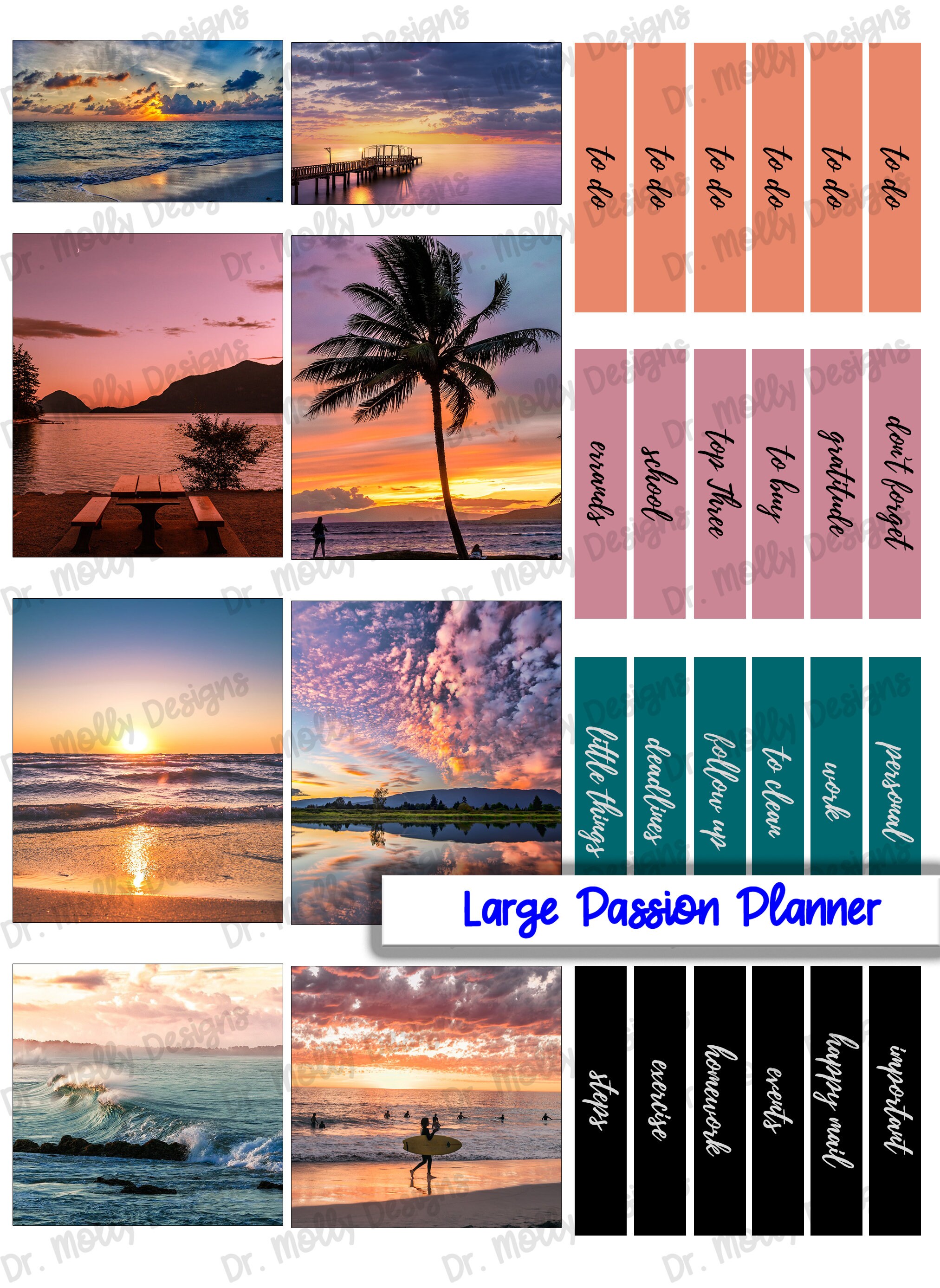 Calendars &amp; Planners Summer Printable PP Layout Passion Planner ...