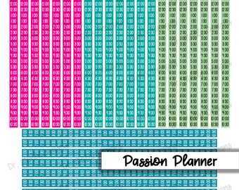 Bright Timelines | Passion Planner Printable Planner Stickers | Printable Timeline Stickers for Passion Planner Medium | Redate Sticker Kit