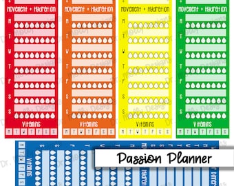 Rainbow Sidebars | Passion Planner Printable Planner Stickers | Printable Functional Passion Planner Stickers | Printable Passion Plan Side