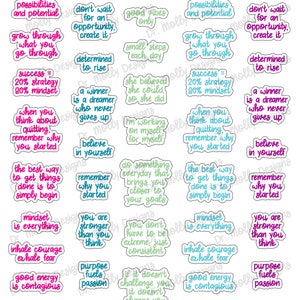 Motivational Quotes | Printable Planner Stickers | Printable Quote ...