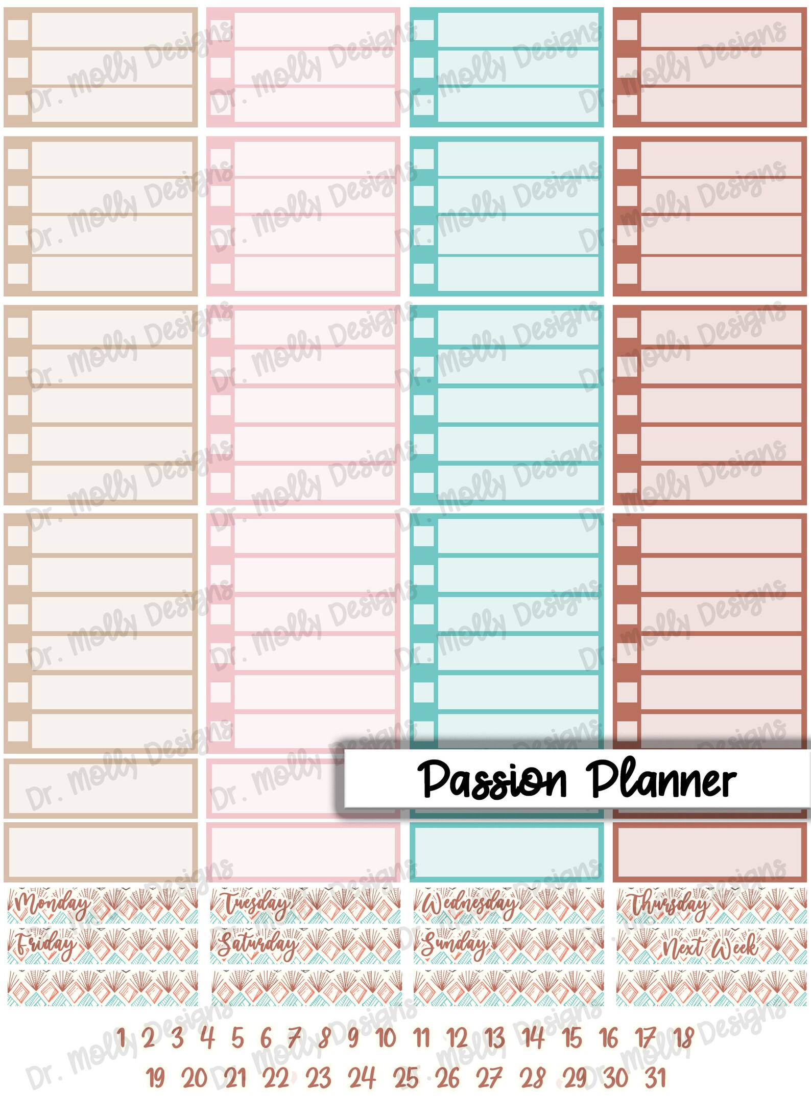 Boho Quotes Passion Planner Printable Passion Planner | Etsy