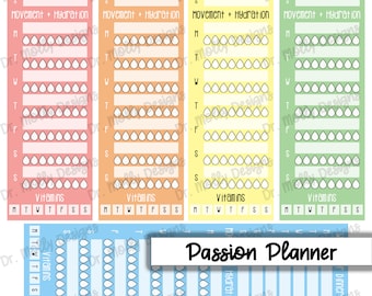 Pastel Sidebars | Passion Planner Printable Planner Stickers | Passion Planner Tracker Sticker | Sidebar Stickers for Passion Planners