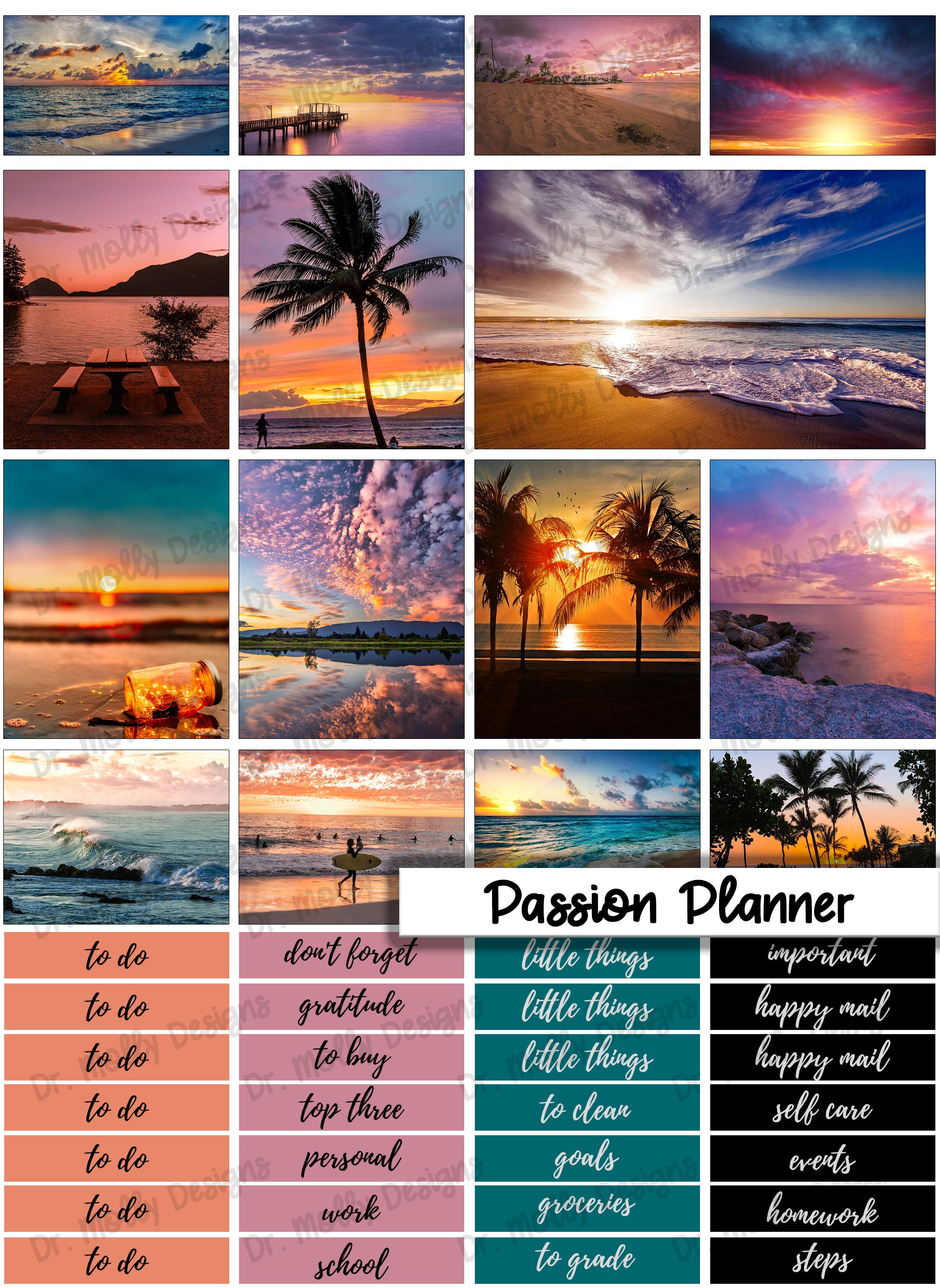 Calendars &amp; Planners Summer Printable PP Layout Passion Planner ...
