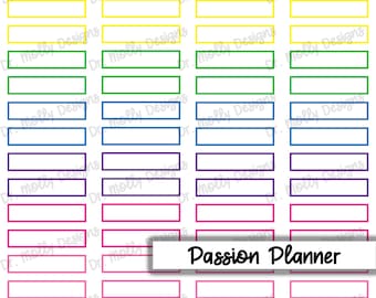 Hour Box SET | Passion Planner Functional Printable Planner Stickers | Downloadable Passion Planner Functional Sticker | Passion Plan Hour