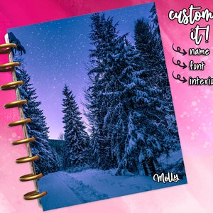 Winter Twilight | Custom Winter Happy Planner Cover | Custom Xmas Planner Cover | Custom Christmas Planner Dashboard | Custom Big HP