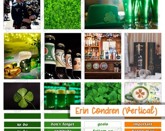 St. Patrick's Day | Erin Condren Vertical Planner | Printable Erin Condren | Printable Sticker | St. Pats | St. Paddy | Shamrock