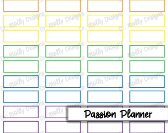 1.5 Hour Boxes | Passion Planner Functional Printable Planner Stickers | Functional Passion Planner Stickers | Hour Box for Passion Planner