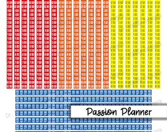 Rainbow Timelines | Medium Passion Planner Printable Planner Stickers | Timeline Stickers for Passion Planner | Passion Planner Timelines