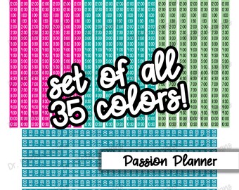 Timeline SET | Medium Passion Planner Printable Planner Stickers | Passion Planner Functional Sidebar Stickers | Printable Passion Planner