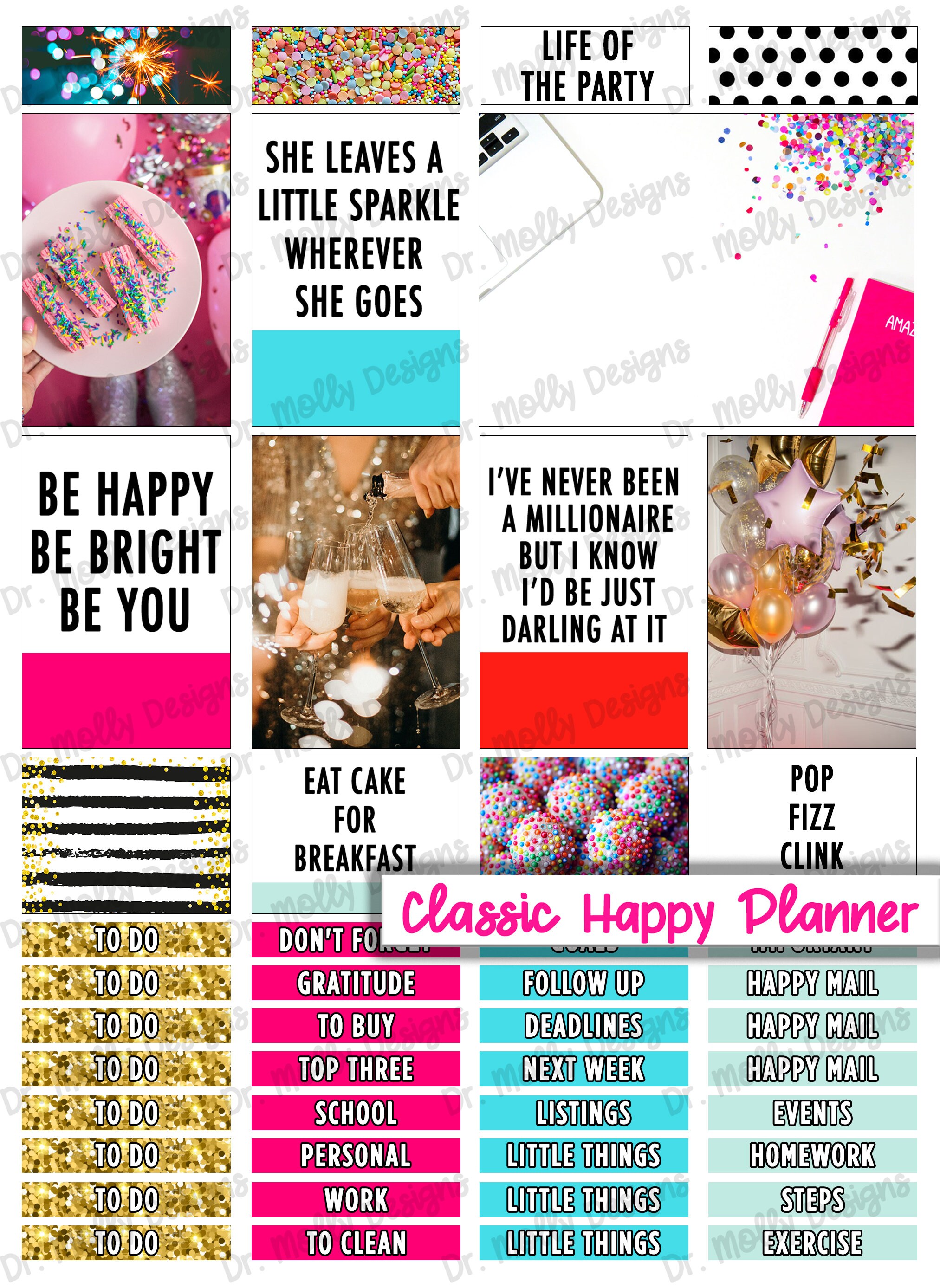 Kate Printable Weekly Planner Stickers Printable Happy Etsy