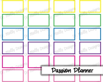 2.5 Hour Boxes | Passion Planner Functional Printable Planner Stickers | Printable Hour Box Stickers for Passion Planner | Time Block Stick