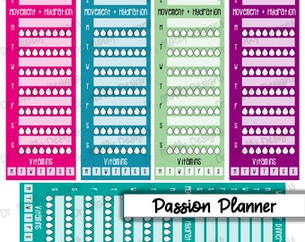 Bright Sidebars | Medium Passion Planner Printable Planner Stickers | Functional Passion Planner Stickers | Passion Planner Sidebar Stickers