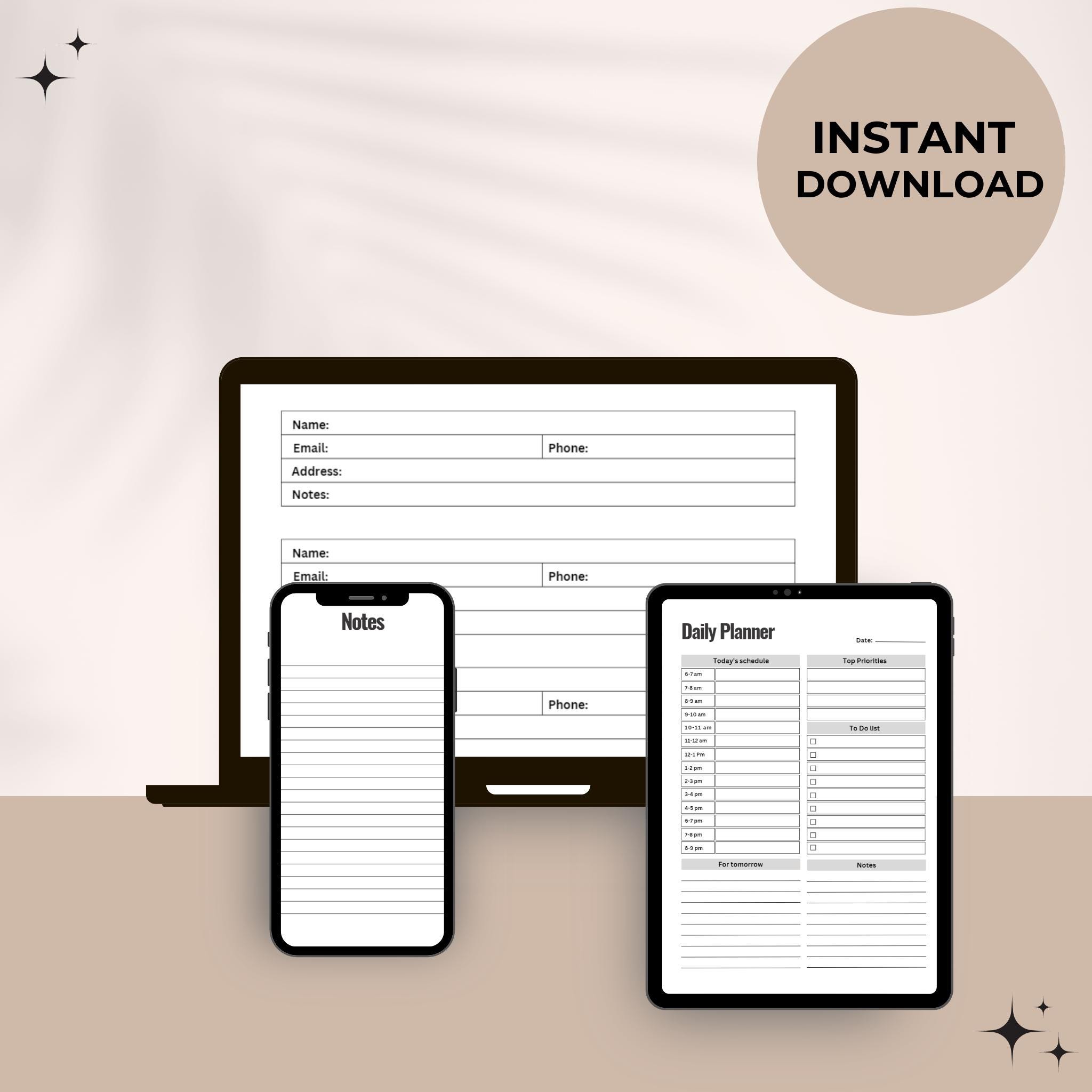 Printable Student Planner Bundle College School Planner Academic ...