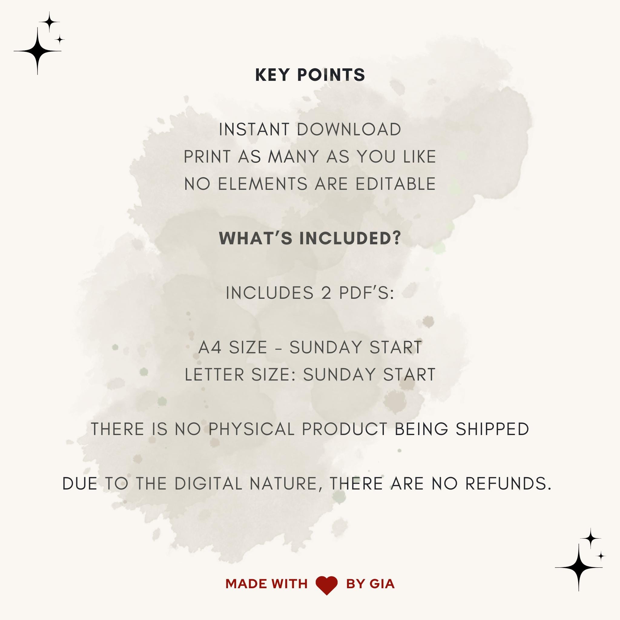 Printable Calendar 2025 | Minimalist iPad Planner | A4 | Letter Size ...