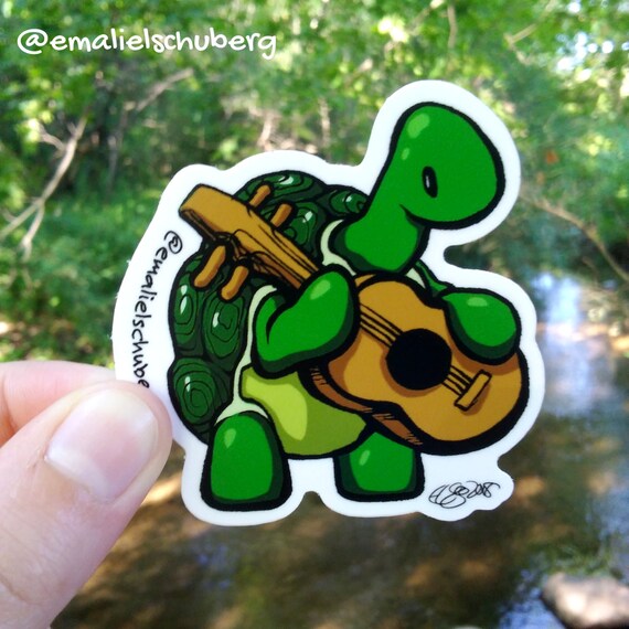 Ukulele Turtle Sticker Etsy