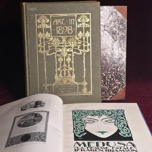 Antique Graphic Design Library Set | Art Nouveau • Commercial Design • Advertising | 3 Vintage Art Books | Interior Design Collection