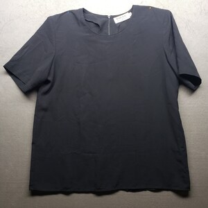Vintage VTG 1990s Ladies Mary Kay Blouse Black 14