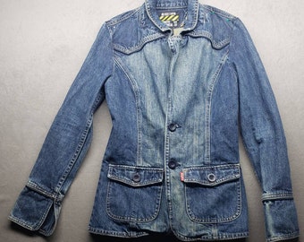 Vintage Big Rock Canyon Women's Denim Jacket Blue S/8 578