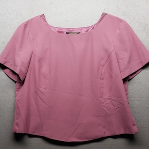 Vintage VTG 1990s Ladies Mary Kay Blouse Plum Size 14   496