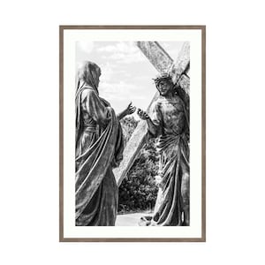 Jesus and Mary Bronze Statue Print: Station of the Cross, Oceanside CA image 3