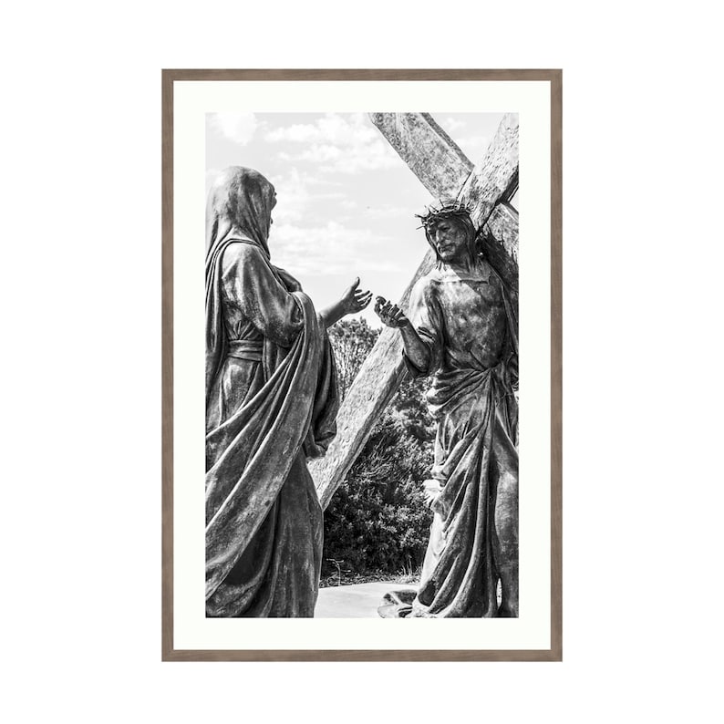 Jesus and Mary Bronze Statue Print: Station of the Cross, Oceanside CA image 3