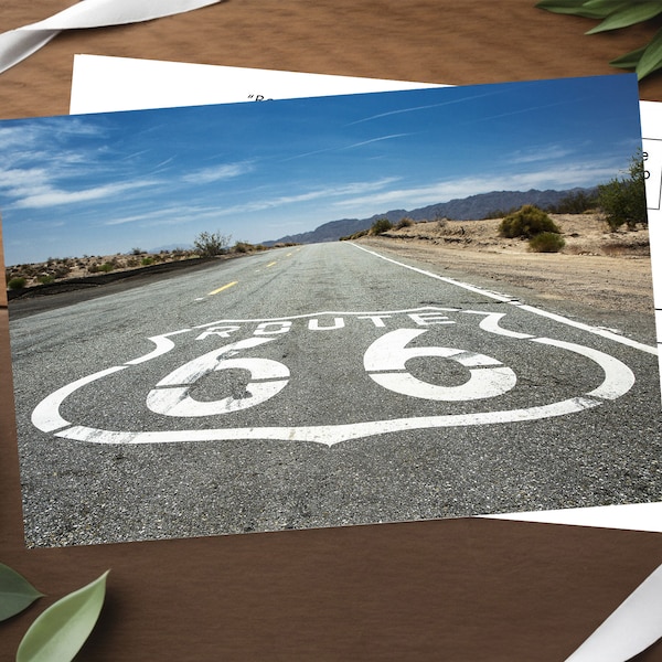 Route 66 4x6 Photo Postcard, This Desert Highway is called the Mother Road, Nostalgia Print, Americana Art Print