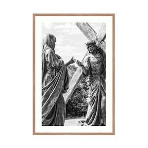 Jesus and Mary Bronze Statue Print: Station of the Cross, Oceanside CA image 1
