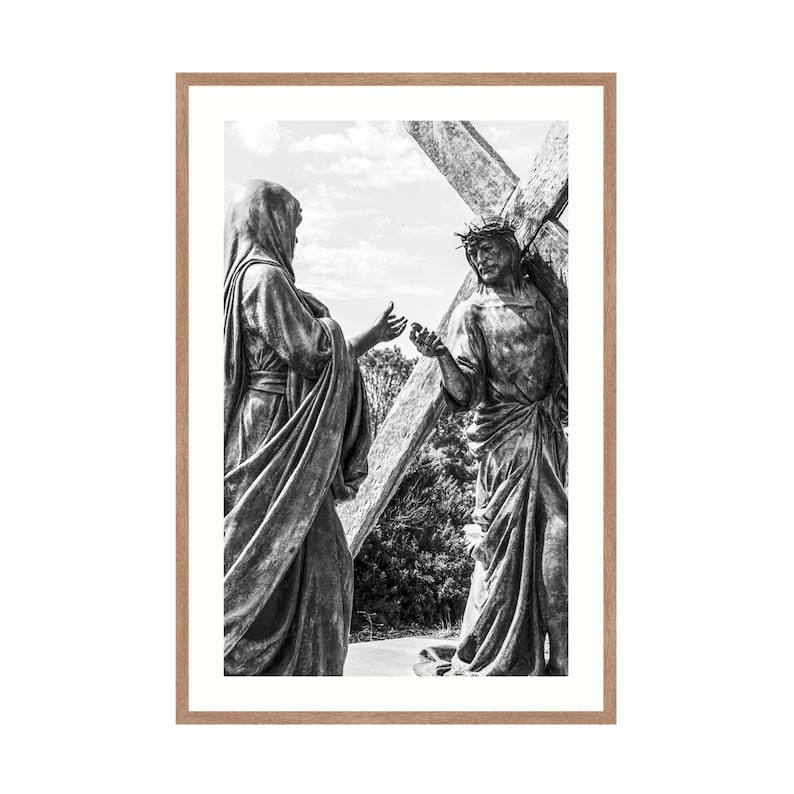 Jesus and Mary Bronze Statue Print: Station of the Cross, Oceanside CA image 1