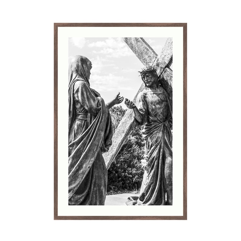 Jesus and Mary Bronze Statue Print: Station of the Cross, Oceanside CA image 4