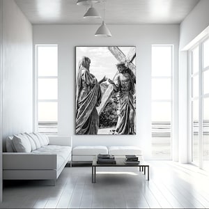 Jesus and Mary Bronze Statue Print: Station of the Cross, Oceanside CA image 2