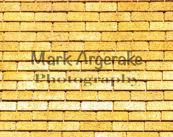 Digital Download Gold Brick Wall Background Image, Photo Texture, Digital Backdrop, Instant Download, Stock Photography