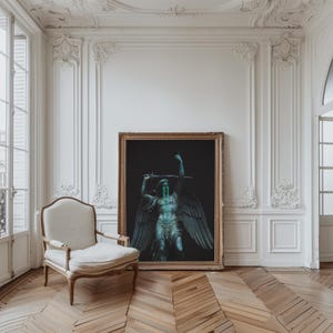 The Judgement Art Print [Statue Print, Sculptural Contemporary Wall Decor, Collage Artwork by Frank Moth]