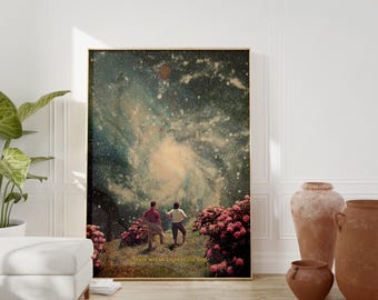 Retro Yellow Subtitle "There will be Light in the End" - [Collage, Art Print, Retro Futuristic Poster, Surreal Collage, Photo Wall Art]