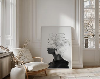 Leaden Blossom Art Print - [Flower Portrait Art Print, Botanical Portrait, RetroPop Wall Decor]