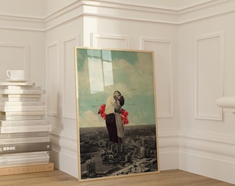 NeverForever Art Print - [Surreal Collage Art,Elegant Wall Decor, Retro  Art Print, Romantic Art]