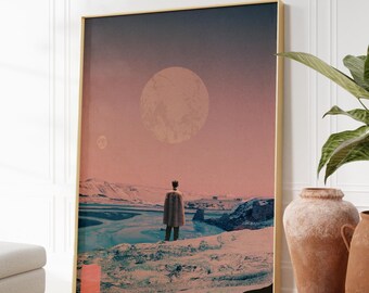 Will you still Remember me  Print - [Surrreal Collage Art, Retro Vibes Art Print, Frank Moth Digital Collage, Giclée Print]