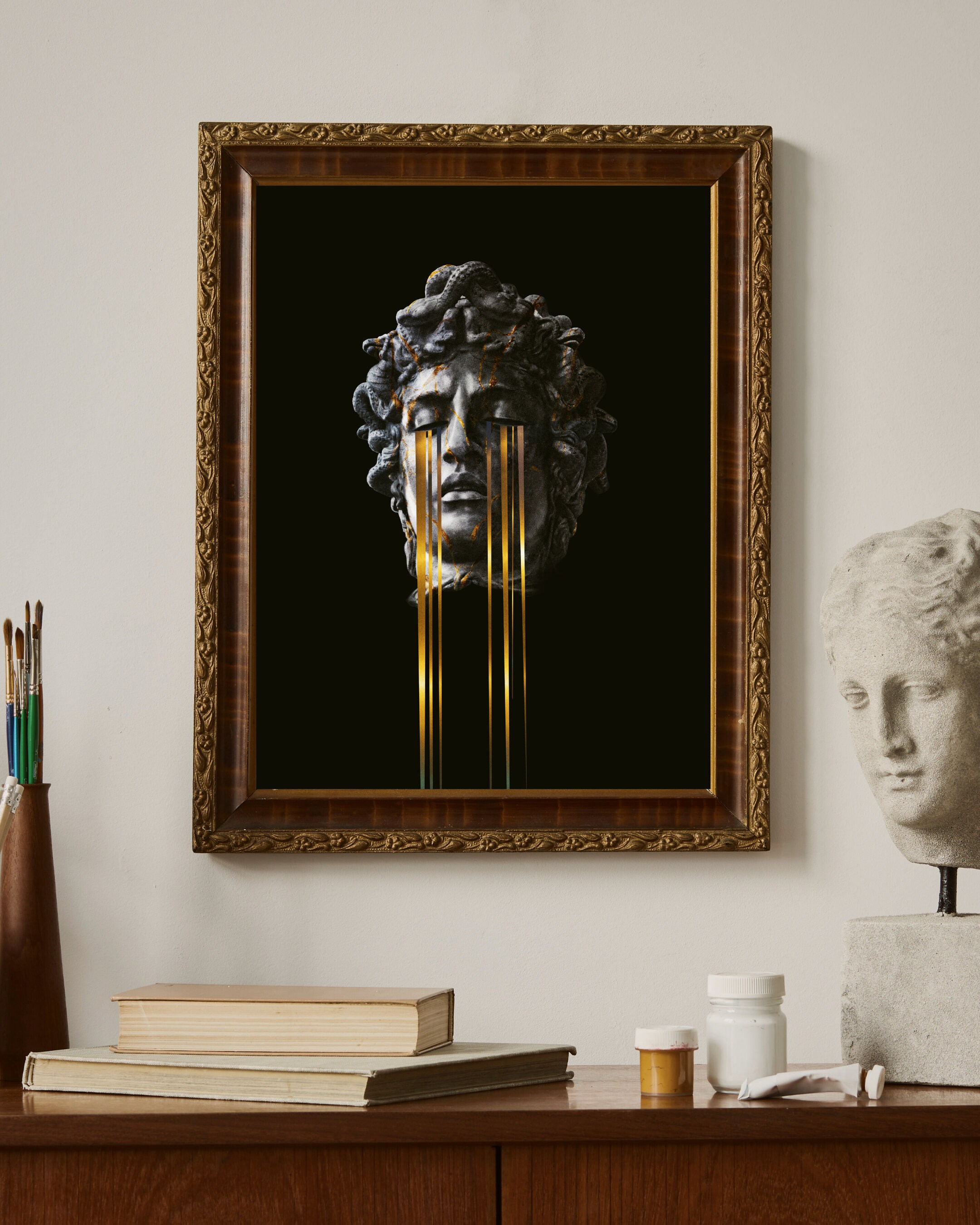 Posterlounge Acrylglasbild Medusa Von Frank Moth – 70x90 Cm, Hochglanz, Inkl. Aufhängung