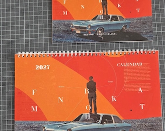USA Orders - 2027 Retrofuture Nostalgia Thematic Wall Calendar by Frank Moth