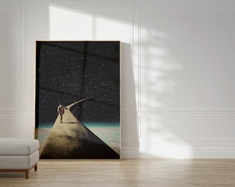 We Chose This Road My Dear - [Collage, Art Print, Retro Futuristic Poster, Surreal Collage, Photo Wall Art]