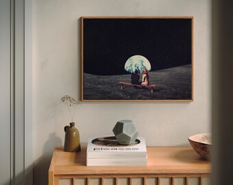 We Used to Live There Horizontal Print - [surreal Sci-fi Collage