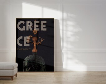 Greece 05 Art Print [Medusa Print, Sculptural Contemporary Wall Decor, Collage Artwork]