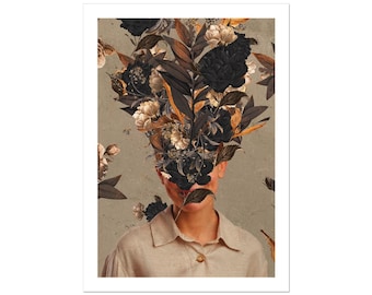 Melissonant Fall II Art Print - [Flower Portrait Art Print, Botanical Portrait, Autumnal Wall Decor]