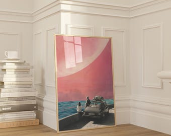 Retro Space Collage Art Print: Sci-Fi Surrealism by Frank Moth