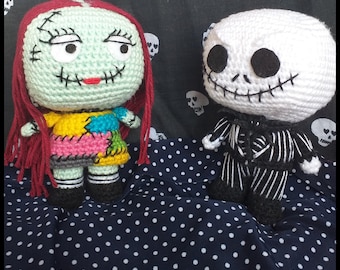 Jack en Sally Amigurumi-patronen PDF TUTORIAL