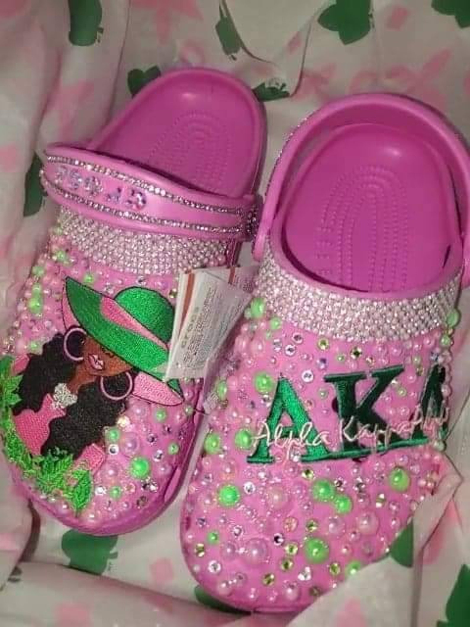 Pink/green Shoes - Etsy