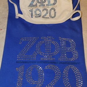 Blue Bling T-shirt and Mask set