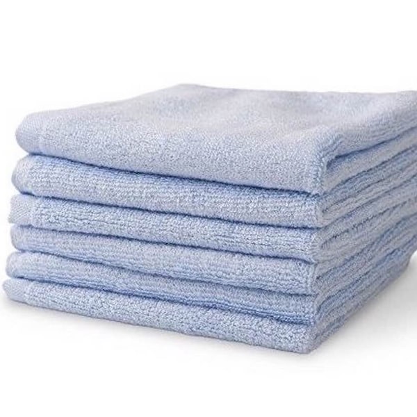 Biologische Bamboe Washandjes, 6-pack. Bamboe handdoeken, ideaal voor de gevoelige huid. Hypoallergeen, antibacterieel en superabsorberend 10X10. in blauw