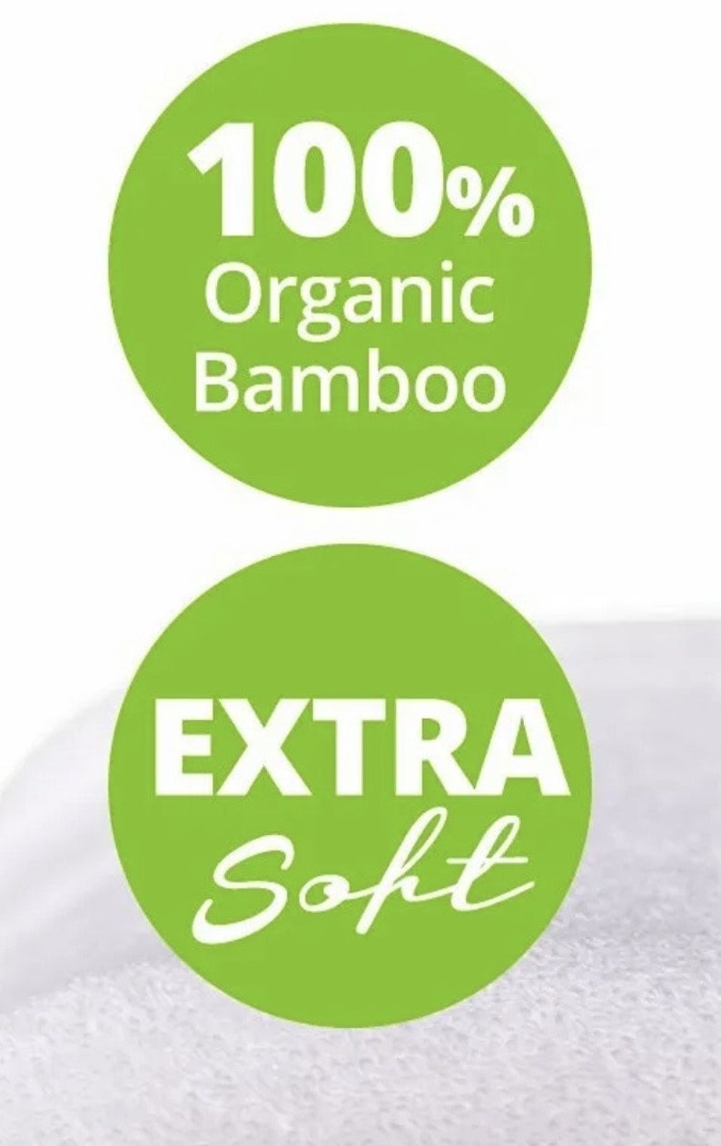 Organic Bamboo Washcloths, 6-pack. Bamboo towels, ideal for sensitive skin. Hypoallergenic, Antibacterial & Super Absorbent 10X10in. image 4