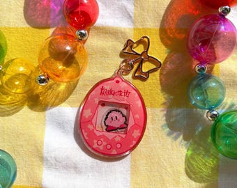Kirby Tamagotchi Shaker Keychain