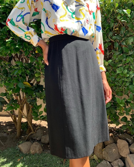 Vintage Yves Saint Laurent Rive Gauche Skirt Size… - image 1